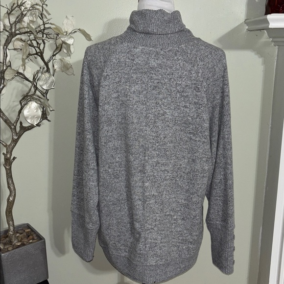 French Laundry Heather Gray Turtleneck Sweater - Picture 4 of 6